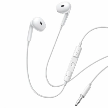Наушники с микрофоном проводные Baseus Encok Semi-in-Ear Wired Earphones (3.5mm, 1.1 m). White
