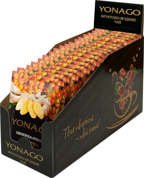 Концентрат напитка Yonago Чай Облепиха и имбирь 20 шт х 50 г (4823113303921)