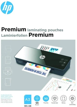 Плівка для ламінування HP Premium Laminating Pouches A3 303x426 мм 125 мкм глянцева 50 шт (HPF9127A3125050)