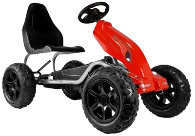 Гоночний автомобіль педальний Lean Cars Go-Cart B012 Червоний (5908275996026)