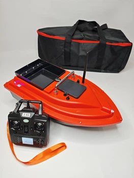 Карповый кораблик для прикорма Flytec D16 с GPS 16 точек 12000mAh однобоксовый красный