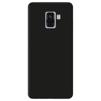 Чехол для Samsung Galaxy A8 2018 черный матовый soft touch (10690050212079144)