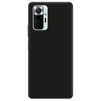 Чехол для Xiaomi Redmi Note 10 Pro черный матовый soft touch (16380050212127784)