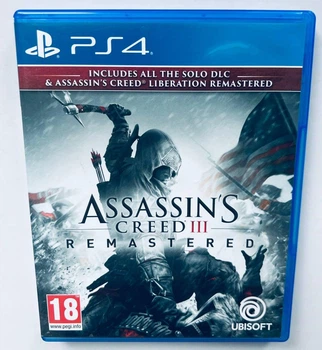 Assassin's Creed III Remastered, русская версия - диск для PlayStation 4, Б/У
