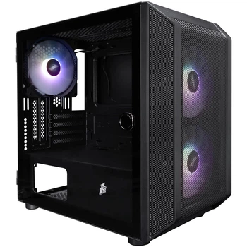 Корпус 1stPlayer D4-BK-4F1, Black