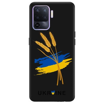 Чохол для Oppo Reno 5 Lite чорний матовий soft touch Spikelets (16930050676262503)