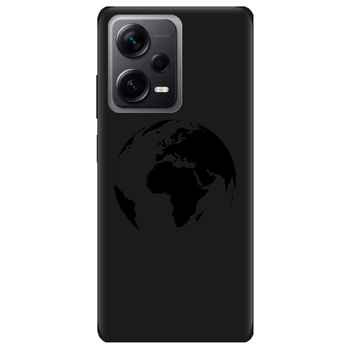 Чехол для Xiaomi Redmi Note 12 Pro + 5G черный матовый soft touch Planet (18920050150461023)