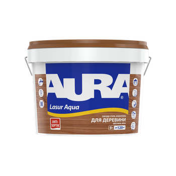 Лазур для дерева Aura Lasur Aqua шовковисто-матова Безбарвна 9 л