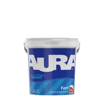 Краска фасадная силиконовая Aura Fasad Fort матовая Белая 1 л