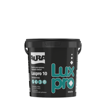 Краска для кухонь и ванных комнат AURA Luxpro 10 полуматовая белая 0.95 л