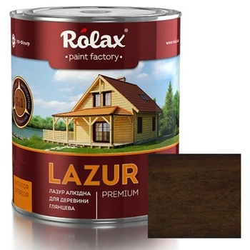 Лазурь для древесины Rolax Lazur Premium №105 орех глянцевая 0.75 л
