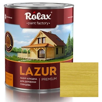 Лазурь для древесины Rolax Lazur Premium №112 олива глянцевая 2.5 л