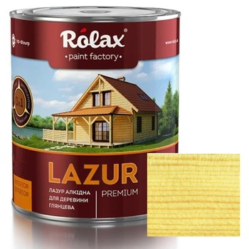Лазурь для древесины Rolax Lazur Premium №109 бесцветная глянцевая 2.5 л