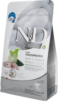Сухий корм Farmina N&D Grain Free White Puppy Mini для цуценят із білою шерстю з сибасом, спіруліною та фенхелем 1.5 кг (8010276044921)