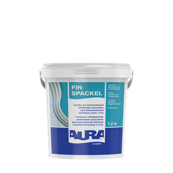 Шпатлевка акриловая финишная Aura Luxpro Fin Spackel Белая 1.2 кг