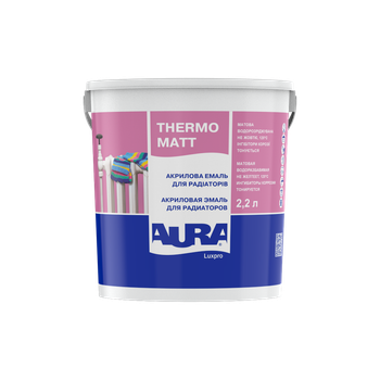 Емаль для радіаторів термостійка Aura Luxpro Thermo Matt Біла матова 2,2 л (2,7 кг)