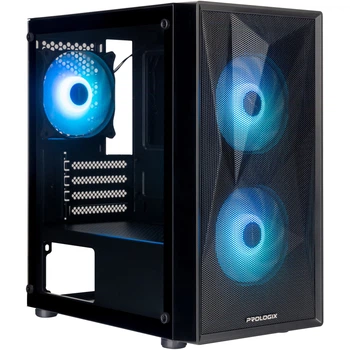 Корпус Prologix E102 Tempered Glass&Mesh Black