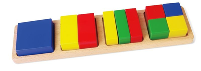 Дерев'яні кубики математичні Viga Дроби 58647 (6934510586478)