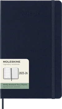 Еженедельник Moleskine 2025-2026 13 х 21 см 208 страниц Сапфир (8056999275389)