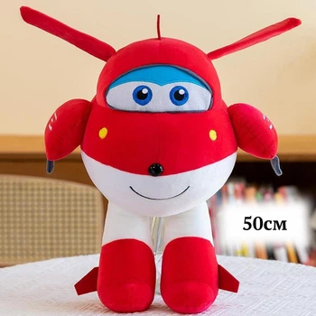 М'яка іграшка з мультфільму супер крила літачок джетт 50 см червоний (9097)