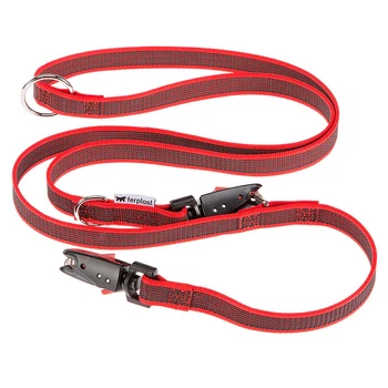 Повідець DAYTONA GUMMY MATICGA20/200RED, з автоматичним карабіном, прогумований нейлон