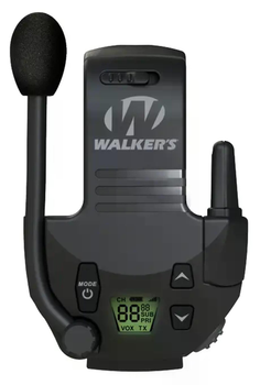Рация Walker’s Razor Walkie Talkie до 4.8 км, с 22 каналами и 99 подканалами, 462/700 МГц, Черный (GWP-RZRWT)