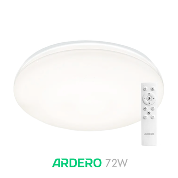 Cветодиодная люстра MONO 72W AL5000-1 ARD белая Ardero 2700-6500К 5040Lm LED светильник с пультом ДУ Ø500х85мм