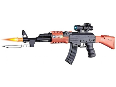 Дитячий іграшковий автомат АК-47 з підсвічуванням звуком і аксесуарами 67 см