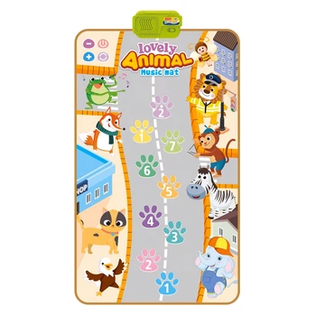 Музичний килимок для дітей із голосами тварин Animak Music Mat Жовтогарячий