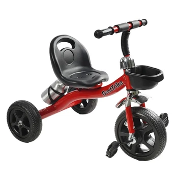 Трехколесный велосипед детский с корзиной и бутылочкой Best Trike Красный