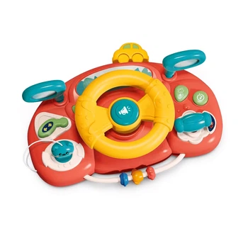 Интерактивная игрушка Музыкальный Руль WToys Украинское озвучивание Розовый