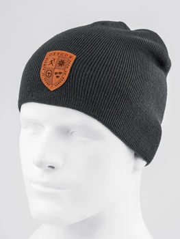 Шапка-ковпак чоловіча з пряжі GEMINI One Size (54-59) Сірий