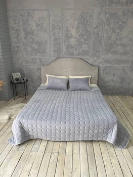 Покривало Євро 210×230 см та 2 подушки 40×60 см Сірий (Р7-cap-podush-001)