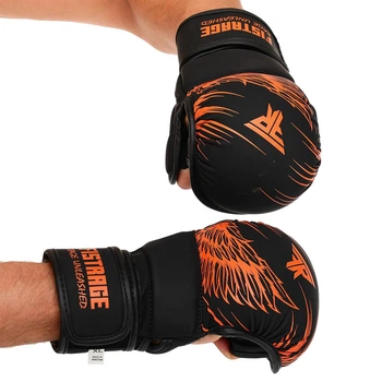 Перчатки для смешанных единоборств MMA Fistrage 8437 размер S Black-Orange