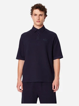 Поло длинное мужское Armani Exchange 982969508 2XL Синее (1159833580)