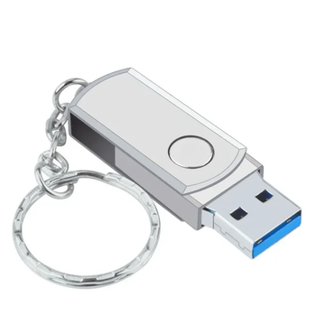 Флеш-накопитель флешка Seuno крутящая USB 4 ТБ sd серебристая (GS857)