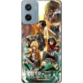 Чохол силіконовий бампер Candy для Motorola Moto E15 з малюнком Атака на Титанів Attack on Titan
