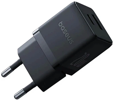 Мережевий зарядний пристрій Baseus Palm Fast Charger C+U 20W EU Cluster Black (P10111608113-00)
