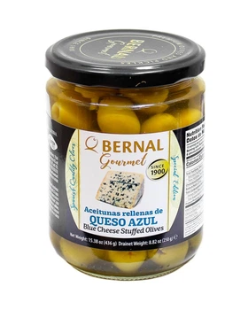 Оливки фаршировані сиром з блакитною пліснявою Bernal Gourmet 436 г