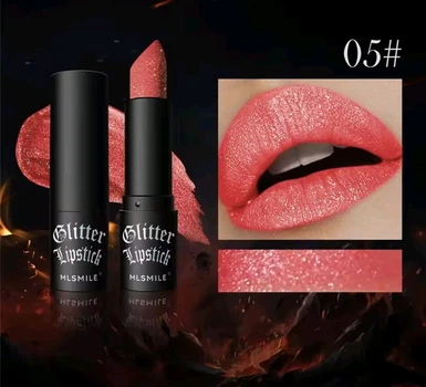 Губна помада блискуча Gliter Lipstick MLSMILE №5 водостійка Рожева