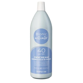Крем-окислитель сапфир-коллаген Inebrya Bionic Activator Oxycream 40 Vol 12% для усиления яркости цвета окрашенных волос 1000 мл