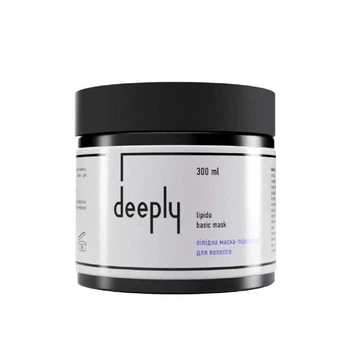 Ліпідна маска-підкладка для волосся Deeply Lipido Basic Mask 300 мл, зменшує ступінь пошкодження волосся