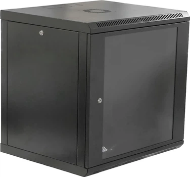 Шафа серверна CMS 19" 12U 600x600x640 мм настінна Чорна (UA-MGSW1L126B)