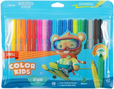 Фломастеры Deli Color Kids EC161-18 2 мм 18 цветов (6942233607813)