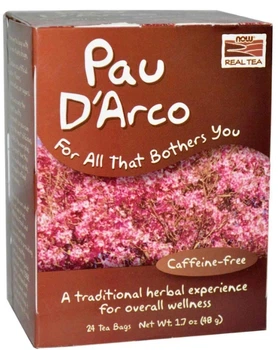 По д'арко кора Муравьиного дерева Now Foods Pau D'Arco 48 г 24 чайных пакетика в упаковке (ARE-574845)