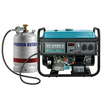 Генератор газо-бензиновий KS 5000 EG DUAL FUEL 4.5кВт 230В 77кг з електростартером, ручний пуск