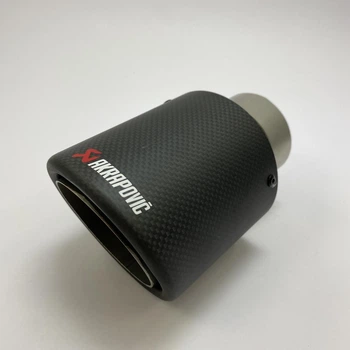 Насадка наконечник глушителя Akrapovic AK 63-101 JB carbon d63мм L160мм зовн d101мм на выхлопную трубу SV0381