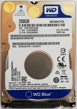 Жорсткий диск HDD WD Blue 250GB 2.5" (WD2500LPCX:5) Б/в