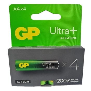 Батарейка LR6 GP Ultra Plus (блістер по 4шт) AA (15AUP-2UE4) (51272)