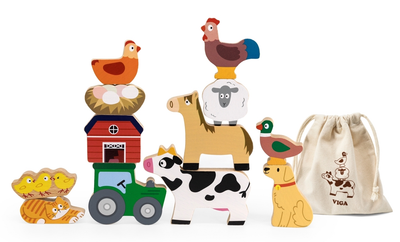 Gra zręcznościowa Viga Farma, drzewniane figury 44706 (6971608447068)